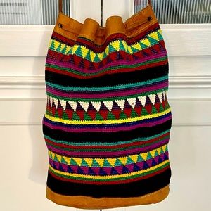 Colorful handcrafted duffel